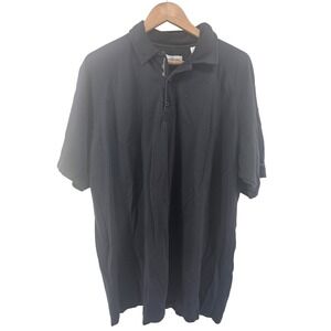 Tommy Armour Performance Golf Polo Large Navy Breathable Stretch Work Shirt